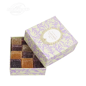 Custom Gift Lid and Base Box Chocolate Macaron Biodegradable Cardboard Craft Paper Packaging with Clear Window
