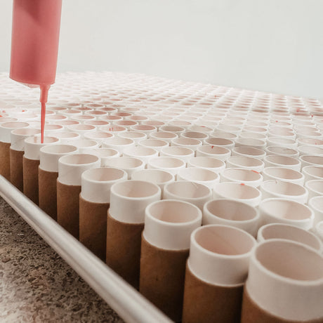 Eco Friendly 100% Biodegradable Custom 5g Cylinder Lip Balm Tube Kraft Cardboard Cosmetic Push Up Tubes With Roll Edge