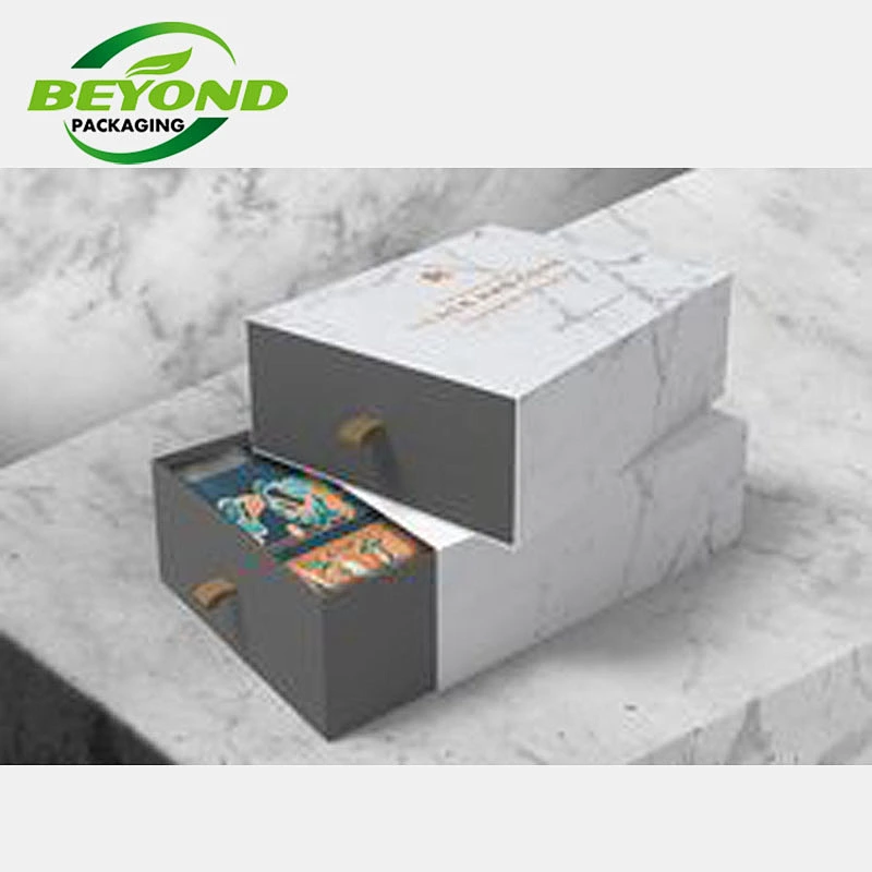 Customized Printing Logo Drawer Sliding Boxes Cardboard Product Packaging Sliding Gift Paper Boxes With Insert Inside