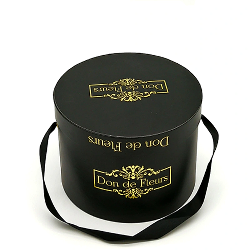 Wholesale Waterproof Cardboard Luxury Elegant Rose Round Preserved Flower Bouquet Gift Packaging Hat Box