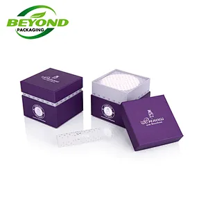 Wholesale luxury face cream square cardboard gift paper boxes for bottles jars packaging with paper tray insert