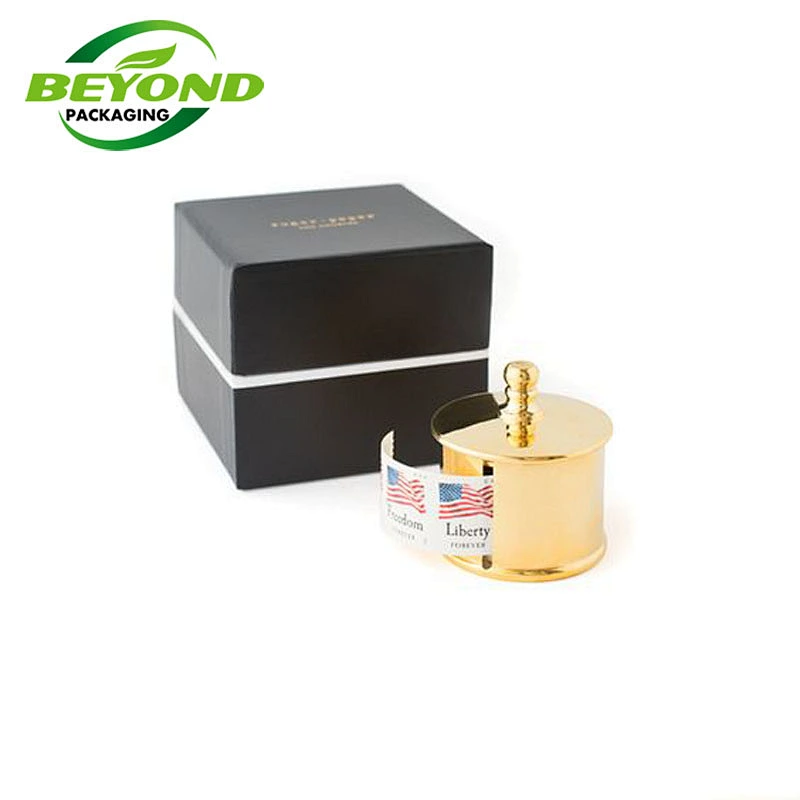 Custom Cardboard Perfume Bottle Lid and Base  Kraft Paper Gift Box for Perfume Bottles Packaging with Ribbon