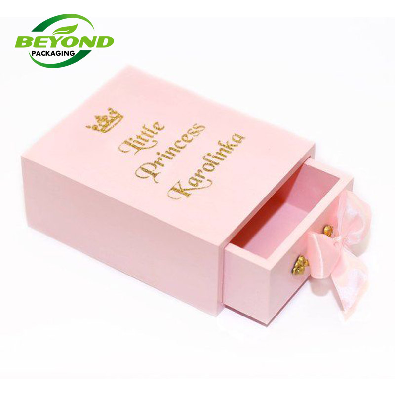 Cardboard Cosmetic Eye Shadow Kraft Paper Drawer Sliding Gift Box