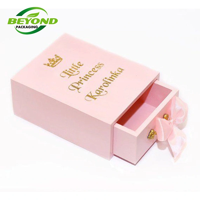 Cardboard Cosmetic Eye Shadow Kraft Paper Drawer Sliding Gift Box