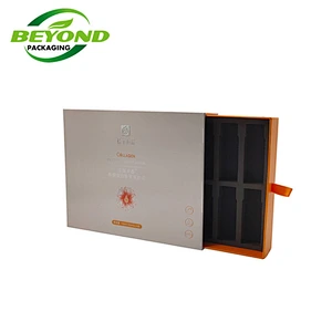 Custom Branded Recycled Best Welcome Fashion Square Eco friendly Brown Paper Drawer Slide Packaging Gift Boxes With EVA insert