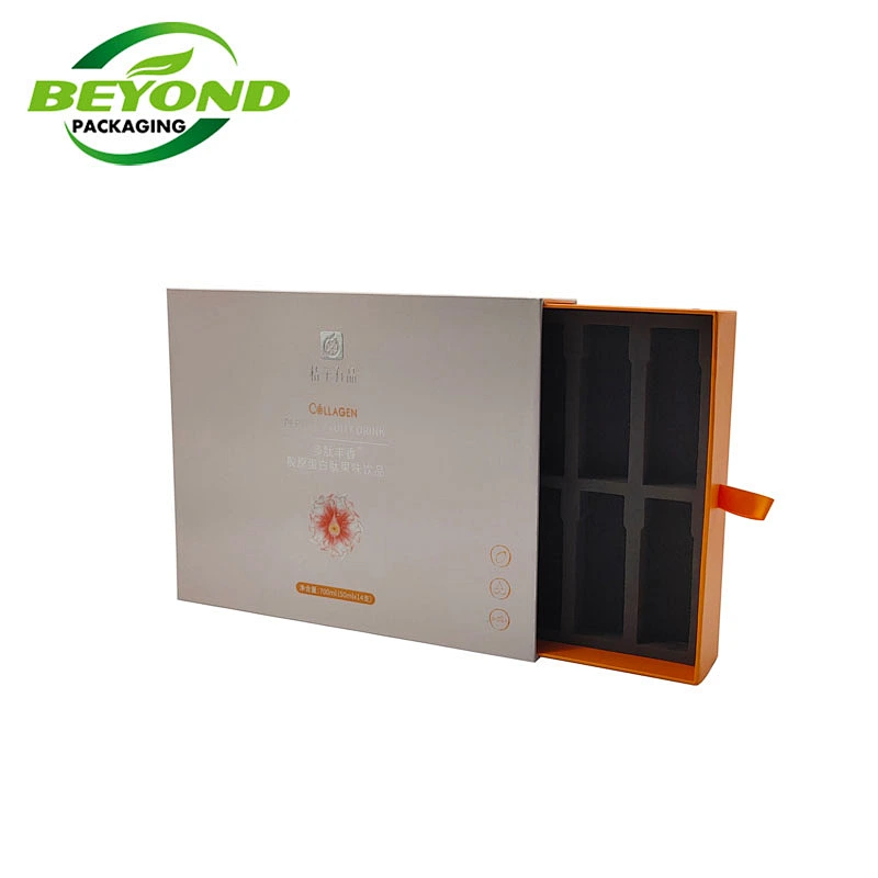 Custom Branded Recycled Best Welcome Fashion Square Eco friendly Brown Paper Drawer Slide Packaging Gift Boxes With EVA insert