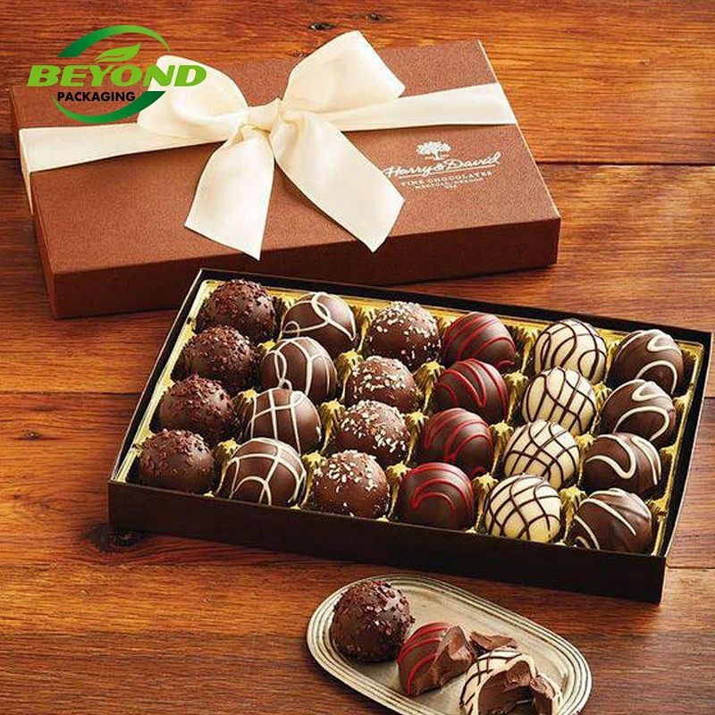 Custom Printing Luxury Paper Empty Christmas Bonbon Candy Chocolate Gift Packing boxes for Chocolate Packaging