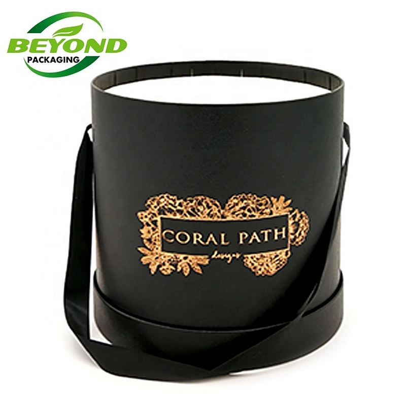 Customized Wholesale Hot Sale Round Rose Arrangement Bouquet Paper Gift Box Valentine's Day Flower Box