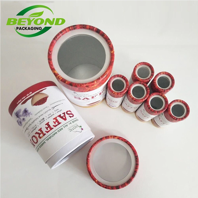 Eco- friendly Custom Pvc Kraft Wholesale Tea Paper Round Cylinder Cardboard Tube  Box Packaging With Window