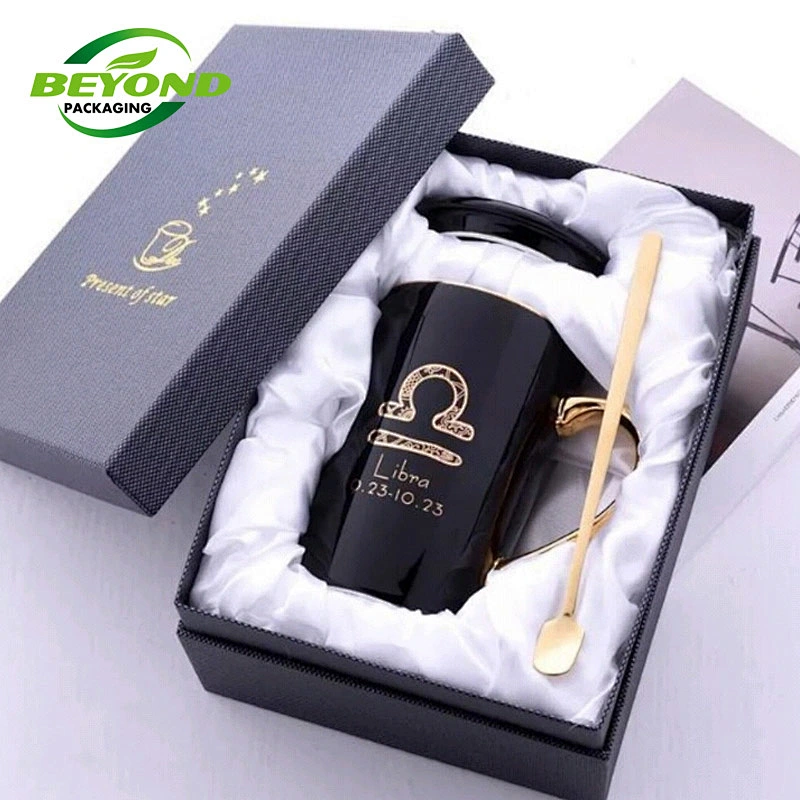 Customized Design Coffee Cup Mug Cardboard  Kraft Paper Cardboard Birthday Christmas Gift Pack Box Packaging