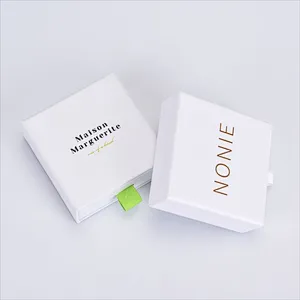 Customized Logo Factory Wholesale Luxury Recycled Rigid Cardboard Packaging Drawer Sliding Gift Boxes With Ribbon