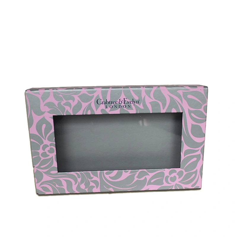Custom Color Printing Eco-friendly Cosmetic Paper Gift Rigid Box Magnetic Folding Packaging with PVC Clear  Window Silk Bow