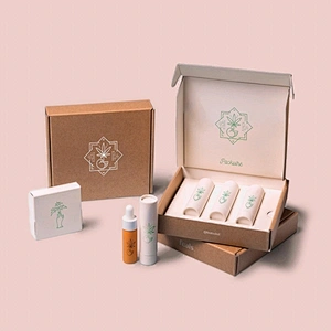 Custom Logo Corrugated Recycled Cardboard Kraft Paper Foldable Cosmetic Shipping Box Packaging Luxury Fashion