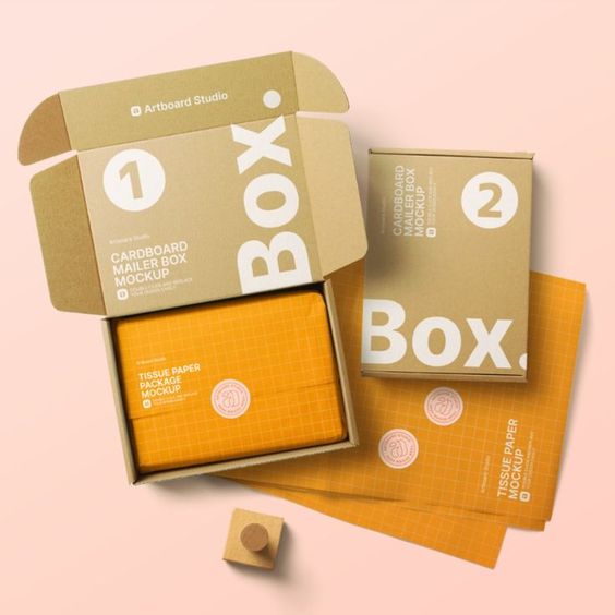 Customized Personalized Printing Logo Corrugated Mailers Box Kraft Paper Shipping Packaging Gift Paper Boxes For Clothing