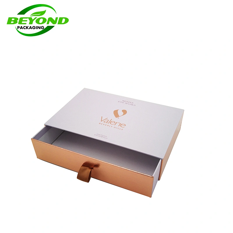 High Quality Luxury Custom USB Flash Drawer Box Paper Cardboard Gift Box Manufacturer With Custom Gold Stamping Logo