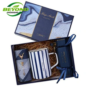 Customized Design Coffee Cup Mug Cardboard  Kraft Paper Cardboard Birthday Christmas Gift Pack Box Packaging