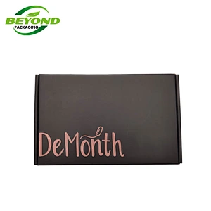 Wholesale Customized Eco Friendly Color Printing Corrugated Carton Matt Black Paper Shipping Packaging Gift Box