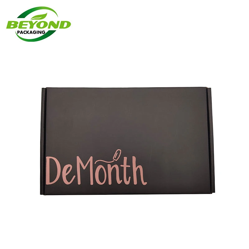 Wholesale Customized Eco Friendly Color Printing Corrugated Carton Matt Black Paper Shipping Packaging Gift Box