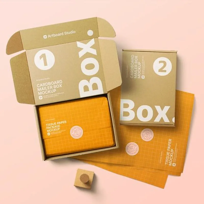 High Quality Eco Friendly Large Corrugated Cardboard Custom Logo Shipping Paper Box Mailing Box For Cosmetic