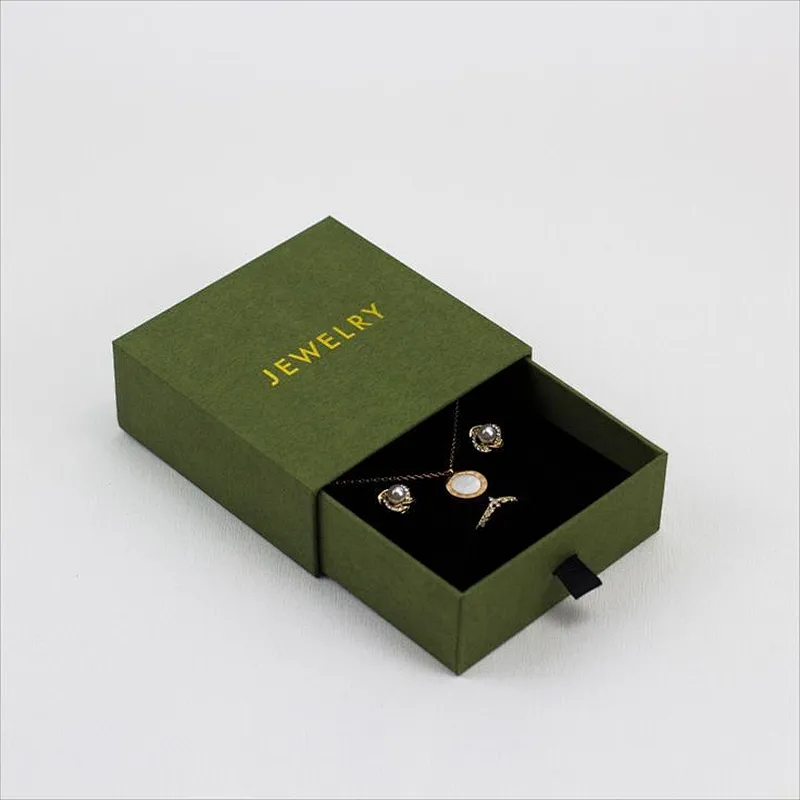 Customized Logo Factory Wholesale Luxury Recycled Rigid Cardboard Packaging Drawer Sliding Gift Boxes With Ribbon