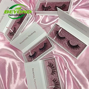Custom Eco-friendly False Eyelashes Eyelash Packaging Wholesale Empty Black Craft Cardboard Box Gift Packing