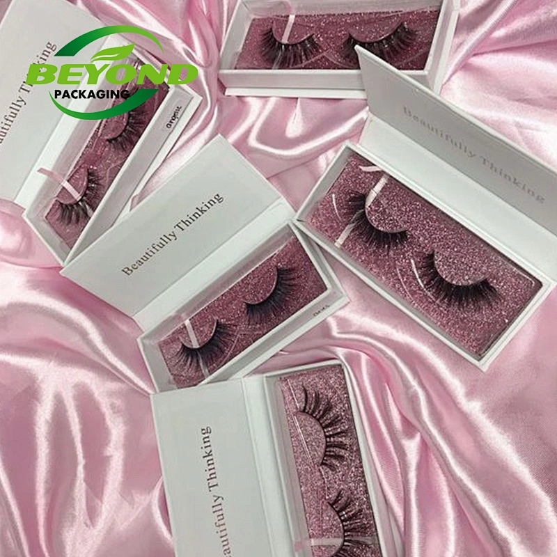 Custom Eco-friendly False Eyelashes Eyelash Packaging Wholesale Empty Black Craft Cardboard Box Gift Packing