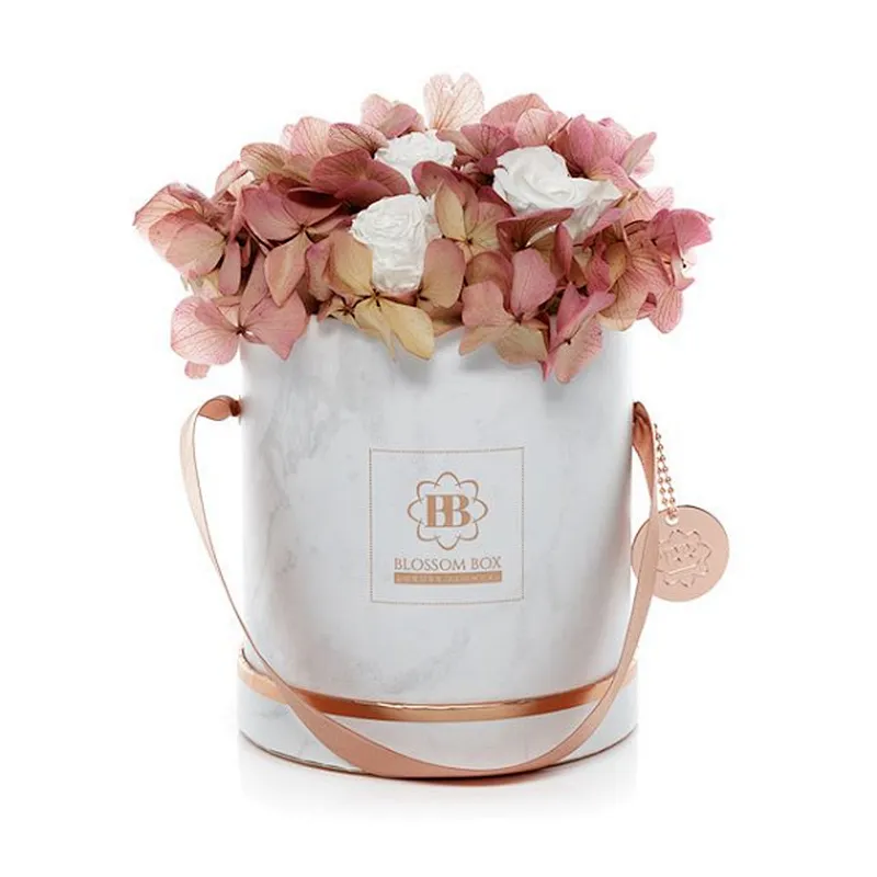 Paper Flower Roses Luxury Gift Box Cardboard Box Custom Logo Pink Gift Packaging Gift & Craft,rose Packaging Paperboard Accept