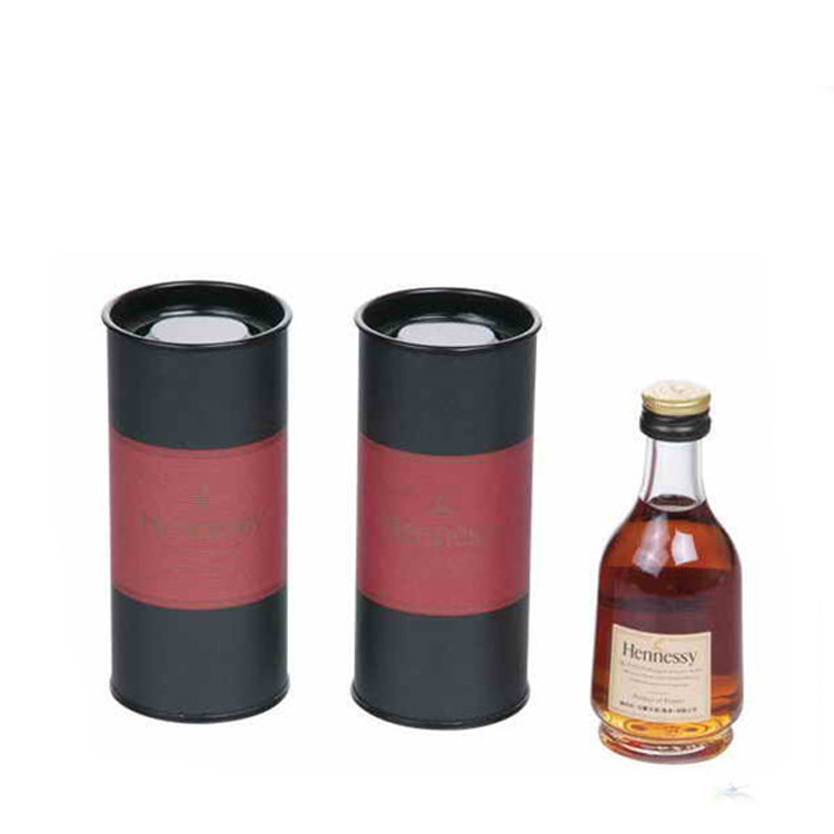 Custom size luxury gold stamping cylinder packaging box kraft paper cardboard tubes for wine bottle and glasses