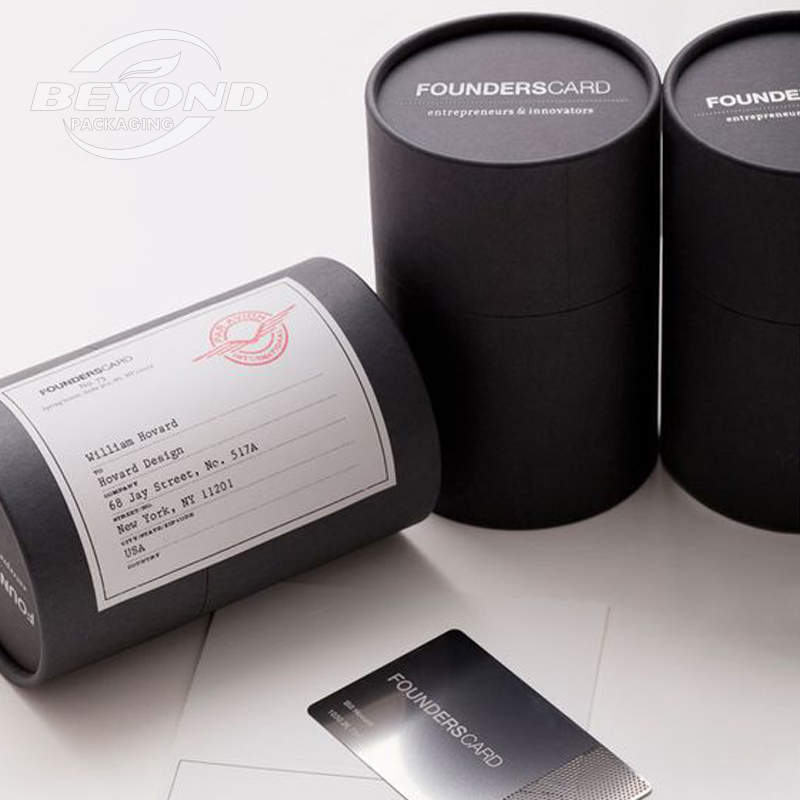 Manufacturer Custom Printed Cardboard Cylinder Biodegradable Round Black Paper Tube For Toothpaste Tablets Packaging