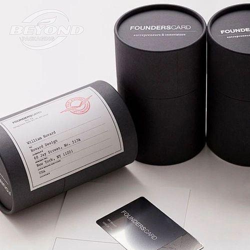 Manufacturer Custom Printed Cardboard Cylinder Biodegradable Round Black Paper Tube For Toothpaste Tablets Packaging