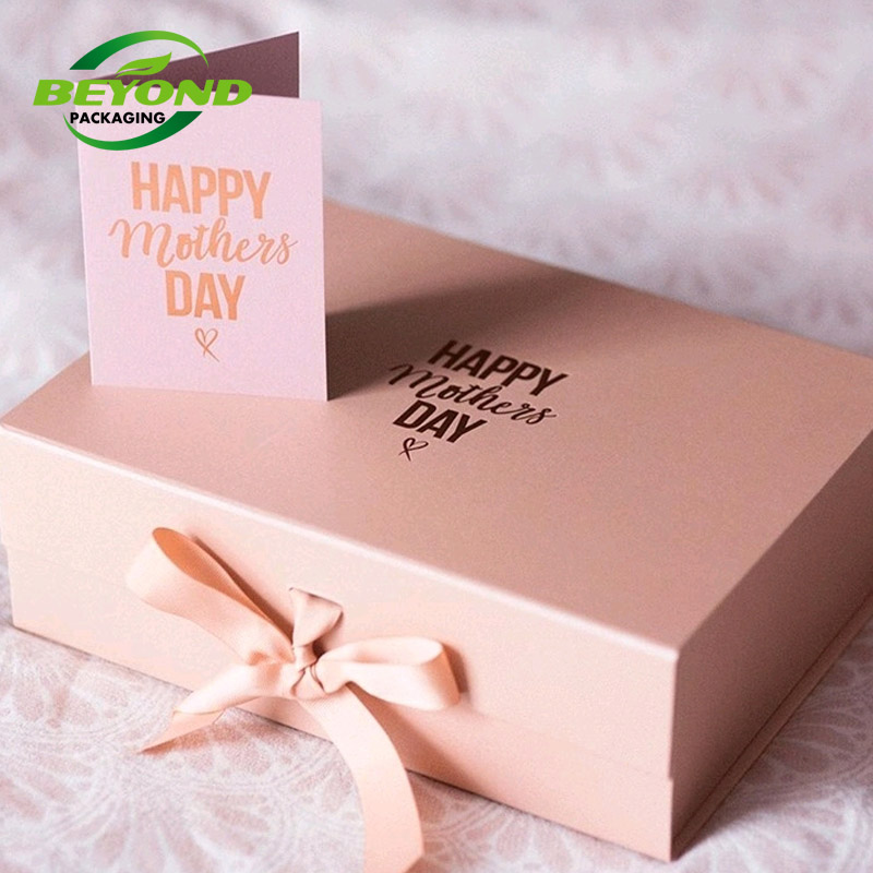 Custom Size High Quality Cardboard Round Packaging Satin Transparent Christmas Gifting Box with Bowknot
