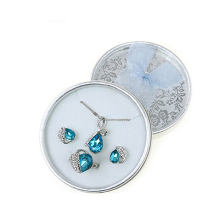 new design custom logo printing birthday gift Necklace Custom jewellery Packaging Box earring round big box circle for jewelry