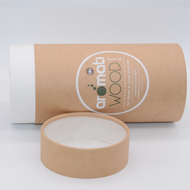 High Quality Cardboard Paper Tube Recycled Cylinder T-shirt Packaging Tue With PVC Window With Custom Printing