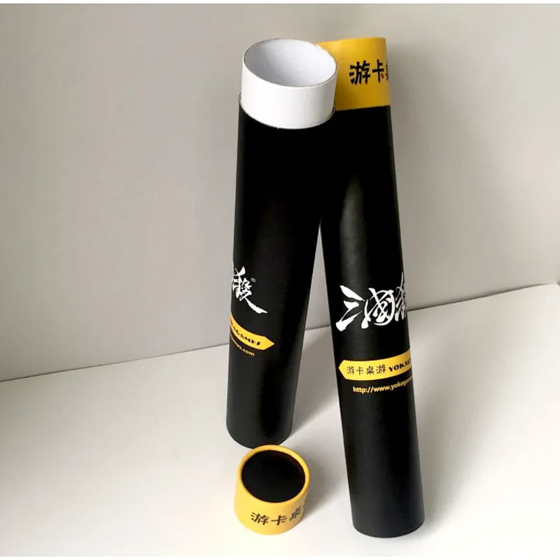 Eco friendly Custom Map Paper Kraft Tube Packing Poster Wall Painting Poster Paper Mailing Tube Packaging