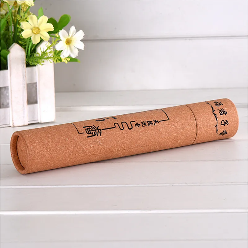 High Quality Cardboard Recycled Paper Tube Biodegradable Mail Tube Cylinder box For Poster Packing With Custom Design