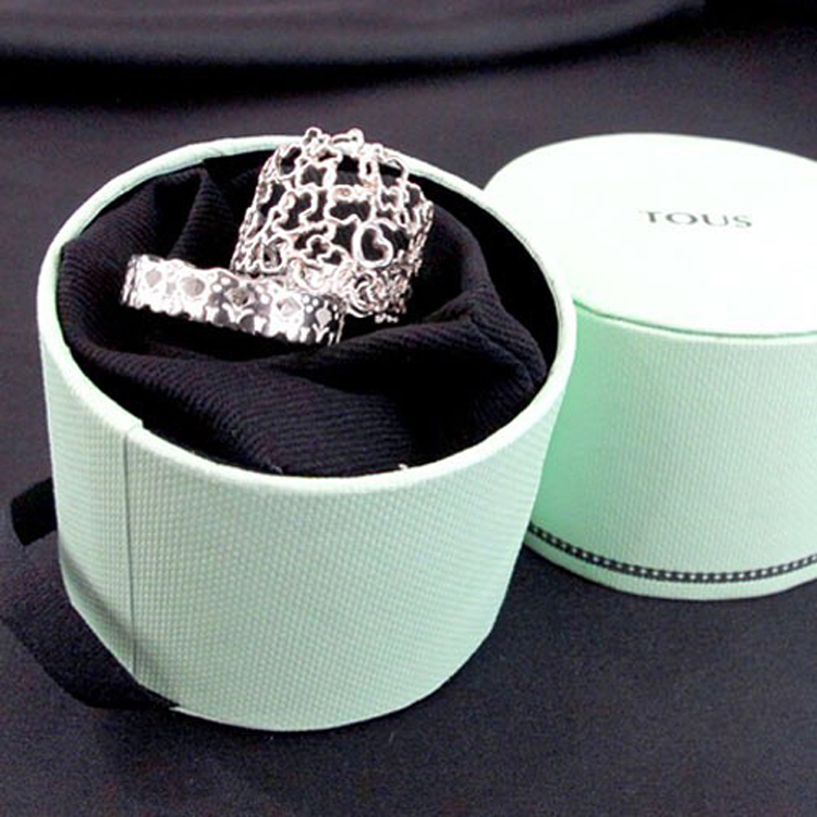 Flat edge jewelry ring paper gift box high end jewelry white paper packaging elegant jewelry gift box inside with sponge/velvet