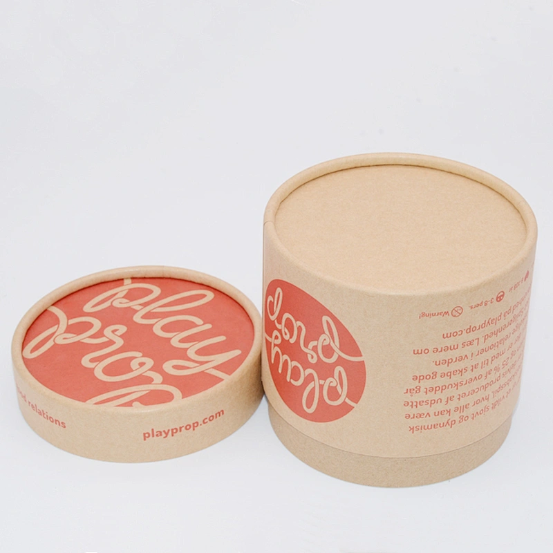 Recycled Cylinder Paper Gift Custom Printing Tags Round Cardboard Tube Luxury Bottle Packaging Box For Cigarette