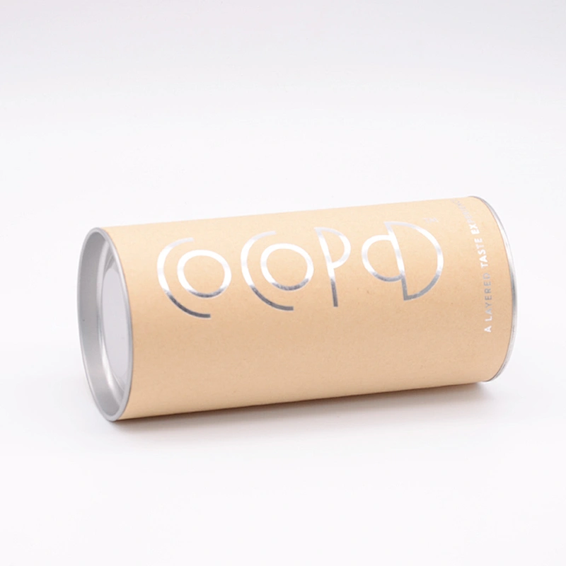 Customized Logo Printing Eco Friendly Luxury Paper Tube Packaging fashion t shirt round packaging with Metal Lid