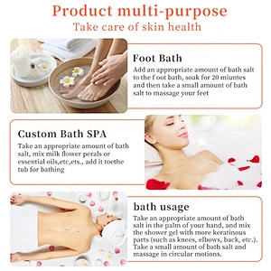 Wholesale Vegan Bathsalts Organic Fruit Body Foot Natural Dead Sea Salt Scrub Exfoliating Relax Himalayan Pink Soak Bath Salt