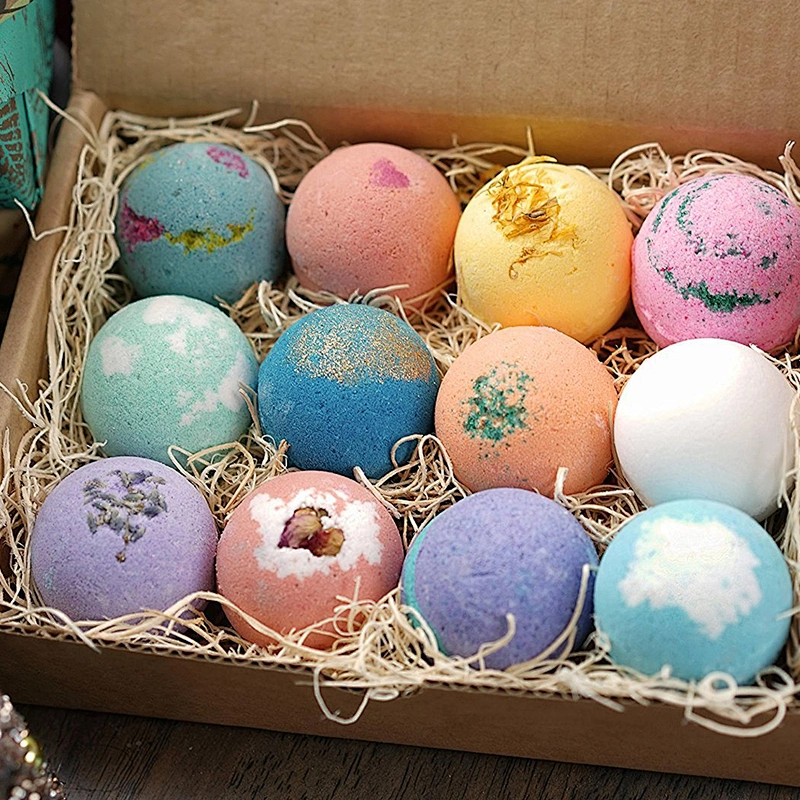 Good quality factory directly bath balls Organic Bubble Fizzies Colorful Rainbow Fizzy Bath Bombs Gift Set