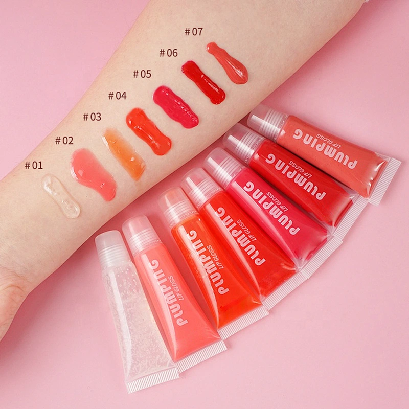 Oem Squeeze Organic Pink Pigmented Bulk Custom Cute Girl Fruit Flavored Kids Lipgloss Lip Gloss Keychains Private Label