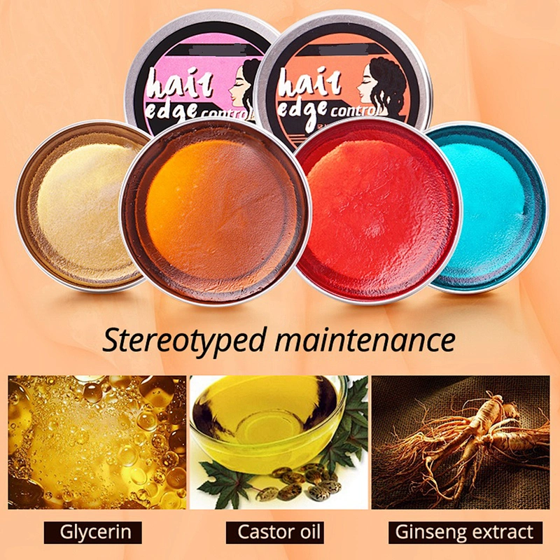 Custom Private Label Vegan Professional Styling Hair Wax Long Lasting Waterproof Best Edge Control Hair Gel