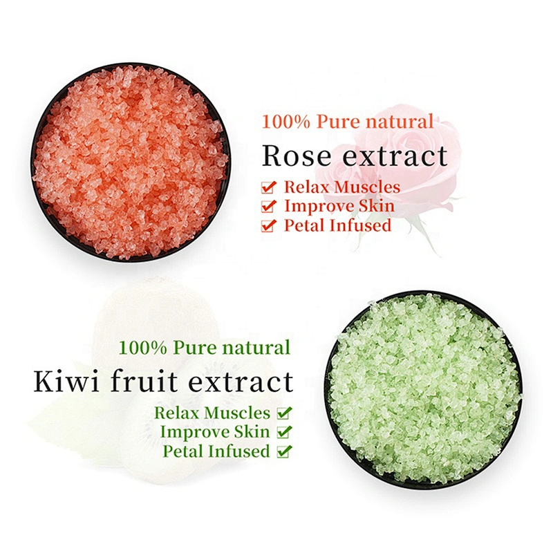 Wholesale Vegan Bathsalts Organic Fruit Body Foot Natural Dead Sea Salt Scrub Exfoliating Relax Himalayan Pink Soak Bath Salt