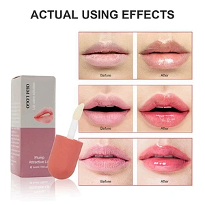 Wholesale Private Label Lip Plumper Hydrating & Moisturizing Clear Plumper Lip Gloss, Reduce Fine Lines, 5ML