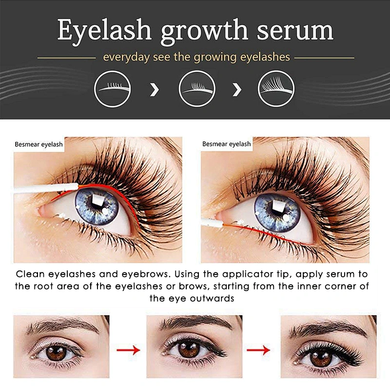 Private label eyelash eyebrow growth serum