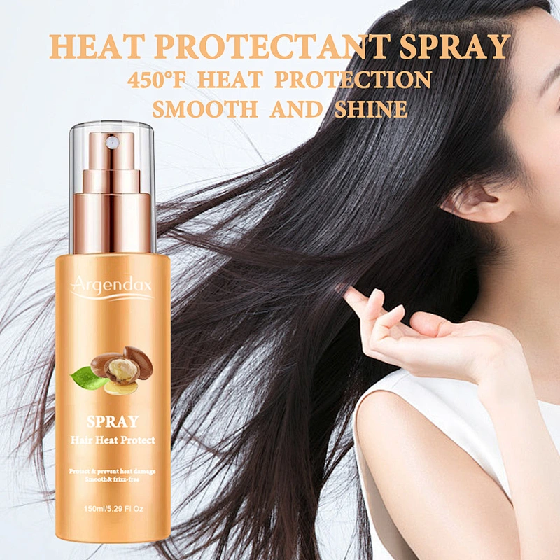 Private Label HEAT PROTECT SPRAY Organic Moroccan Argan Oil Silky Hair Spray Heat Protectant Spray For Hair