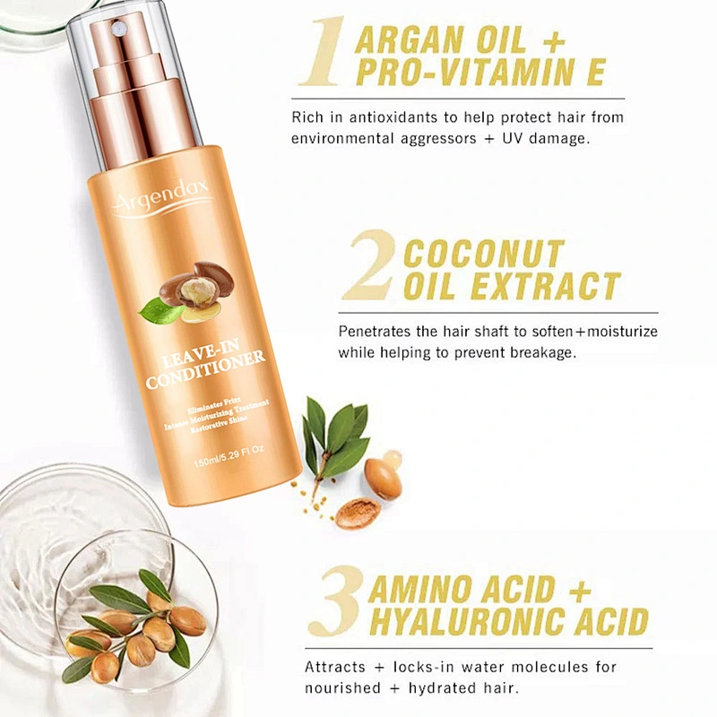 Private Label OEM Organic Moroccan Argan Oil Silky Hair Spray Heat Protectant Spray
