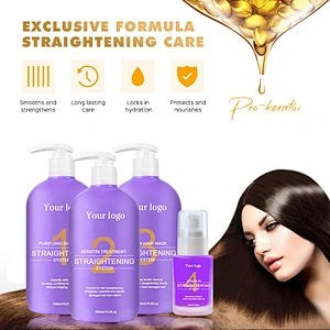 Private Label Brazilian Keratin Blowout Shampoo Conditioner Purifying Hair mask  Hair Oil Shampoo salon Keratin Treatment