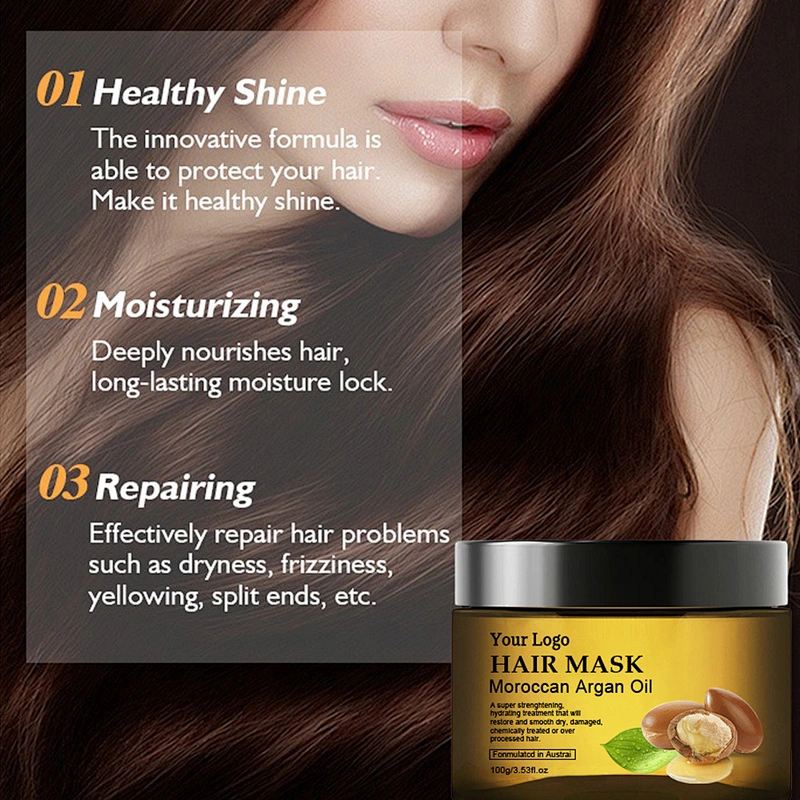 Private Label hair mask manufacturer Professional Moroccan Argan oil collagen keratin treatment hair mask