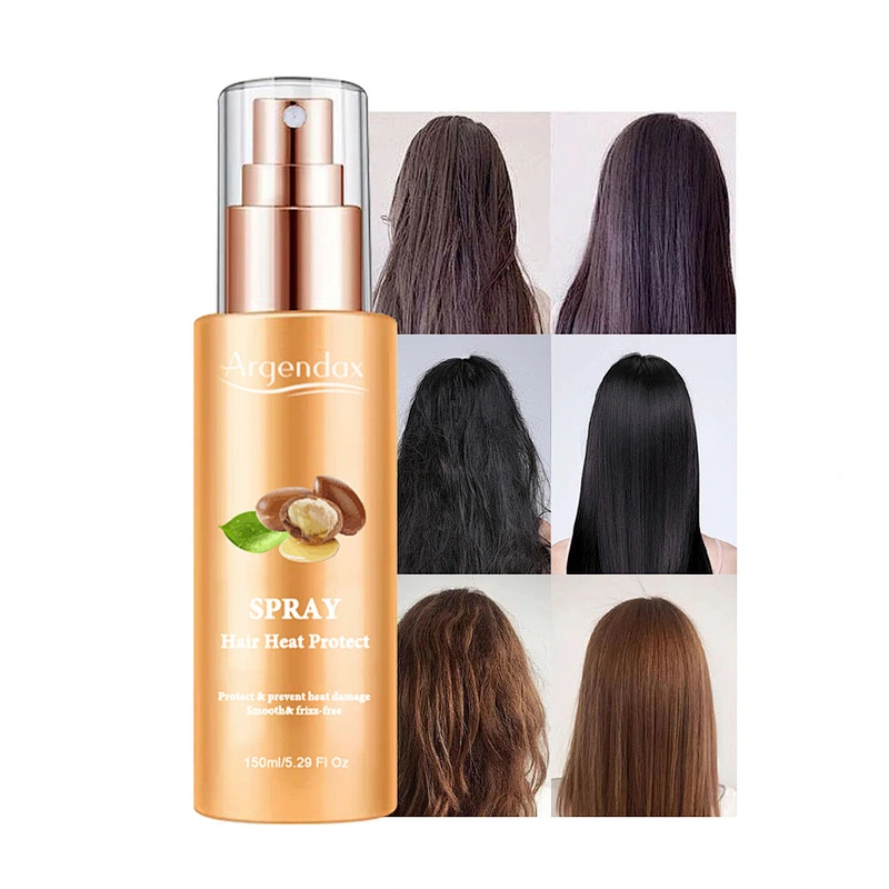 Private Label HEAT PROTECT SPRAY Organic Moroccan Argan Oil Silky Hair Spray Heat Protectant Spray For Hair